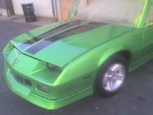 mark green 89 front... the second car I painted in full.. the was wrecked in the front from a light pole jumpimg in the front of it lol.. all under the hood wa painted the same and jams..door locks,handles, spoilers ground effects all came off