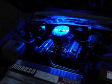 Polished aluminum and chrome look nice under blue LEDs
