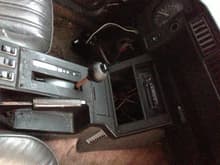 Center area with busted Steering column / no radio