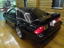 Black 1991 Camaro RS with fold away mirrors in Japan