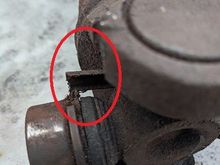 Some sort of clip breaking off the u joint. See below