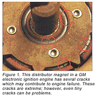 GM Small Cap HEI Distributor Magnet Cracks.