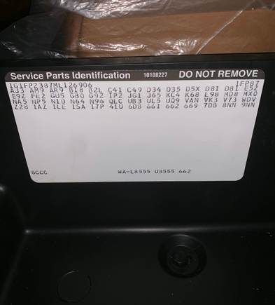 RPO codes