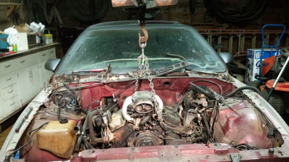 Getting ready to pull her out