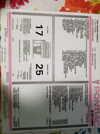 Original window sticker