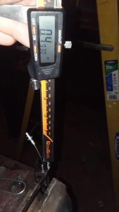 Length of male housing part that inserts into tran wo gasket