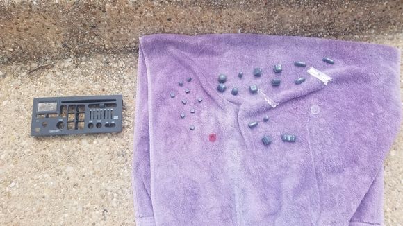 After a soak in hot, soapy water and gentle scrubbing with a tooth brush, I let the parts dry in the Texas sun for about 30 minutes.
