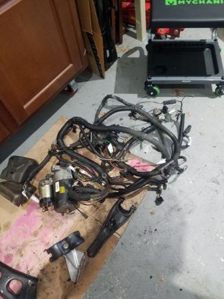 Pile of harness from the CCC original setup. Will be replaced with wiring for TPI