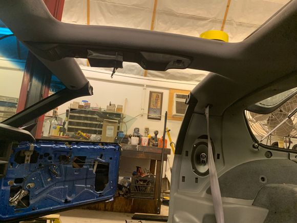 Headliner in and upper console in. 