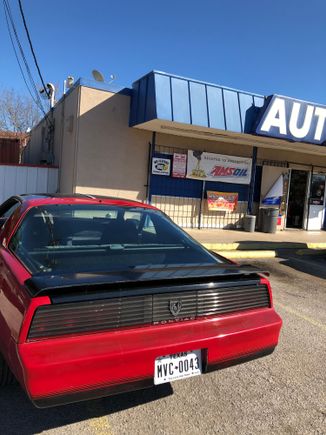 Was buying spark plug wires etc at local auto store on nice 74 degree day in January. 