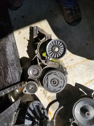 Serpentine Brackets with AC and Smog Delete pully, tensioner.