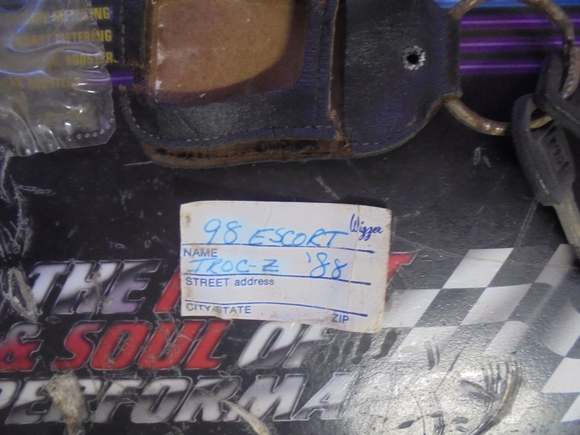 Orginal key tag still in the car showing it was #98.