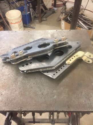 Welded the brackets together first