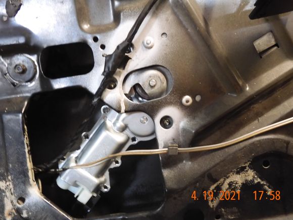 Installed the passenger side window motor