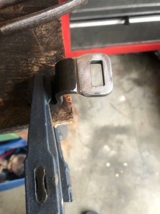 Had to fab a shifter cable bracket from pieces from my old transmission and the 4l60. 