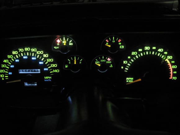 My LED backlit gauges.