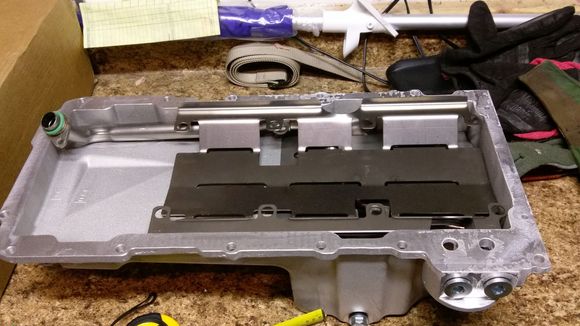 The oil pan.