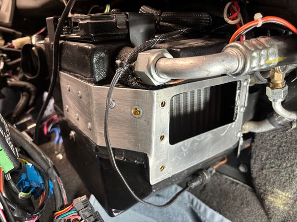 Support is bonded and riveted to the case