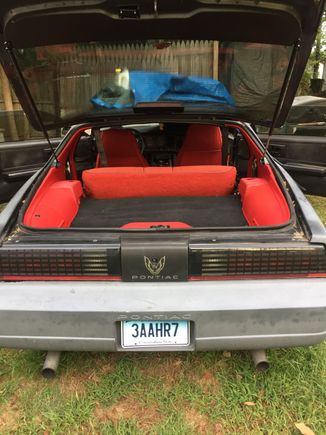 Interior swap from moldy worn out grey to red and black