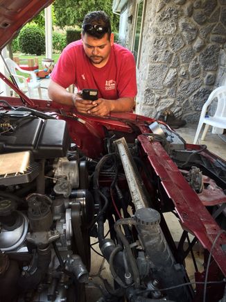 Jose wasn't even worried about the fitment of the radiator at all.