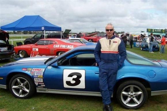 Mr Cool with his even cooler Race car...hehehe