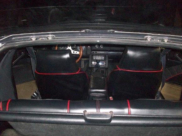 From the rear hatch