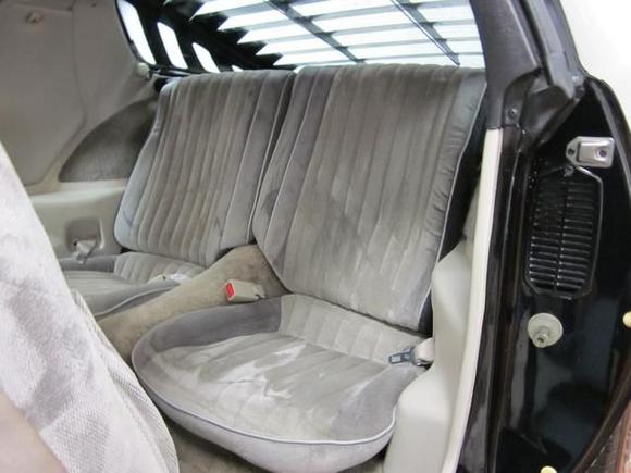 the back seat. almost NO sundamage