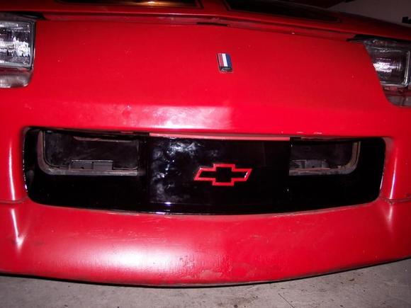 New grill before the fog lamps are installed.