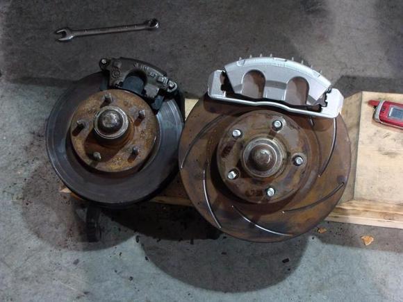 Stock vs LS1 brake comparison