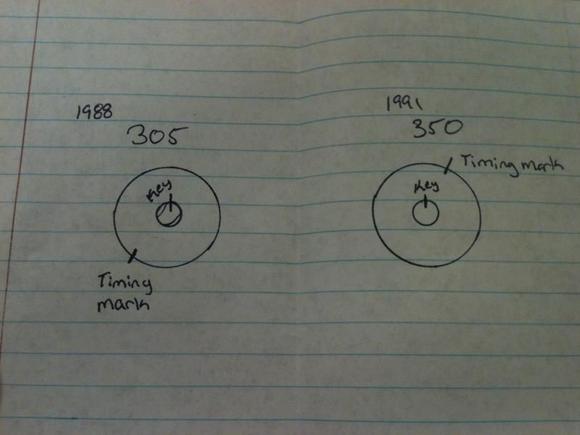 305 timing marks vs 350 timing marks