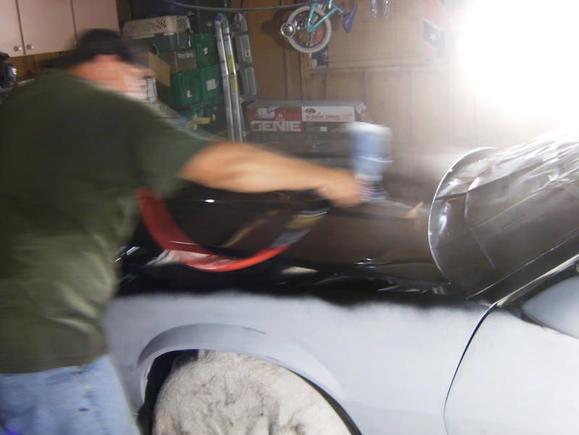 Hot Rod Black being applied