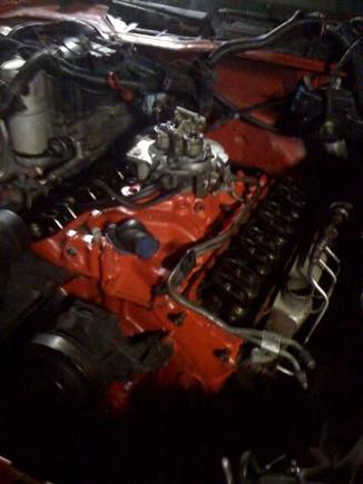 1973-350 with 1992 305 heads and intake.