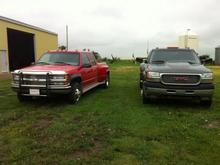 Our 1999 454 and 2002 duramax Duallys