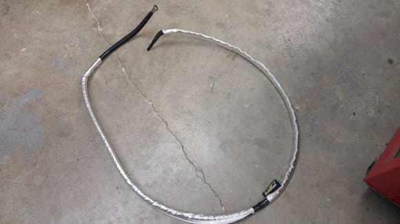 This is the final fuel hose needed. I've been putting it off, but here it is. This is still the same OEM style nylon line, but I have split loom and then a layer of heat shield over it. I still have to pressure test it all, but I really hope that isn't an issue.
