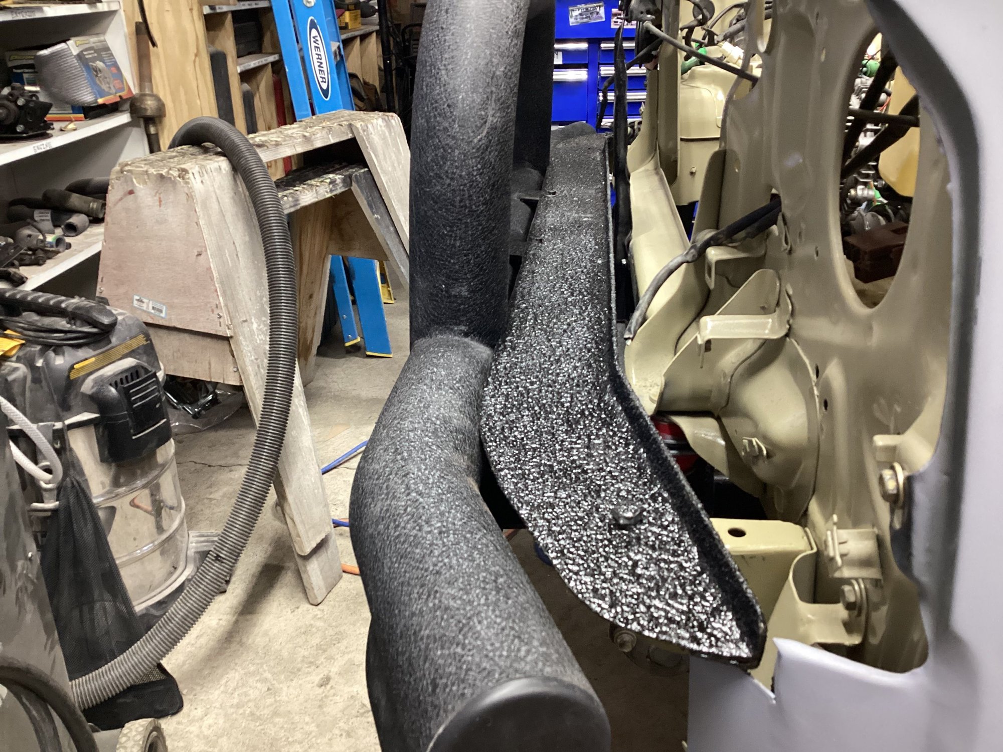 One final test fit of the filler. 