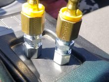 Picked these up from hydraulic shop. 10mm compression to 3/8" ID hose barbed fittings