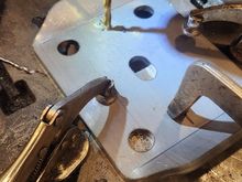 Laid out both plates and drilled a 17/64 hole for the M8 tap ill be using