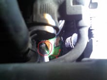 Coolant leak stemming from inside circle
