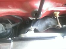 rubber hose to move the headlight forward slightly