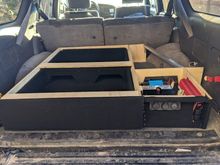 Buy some felt. Install some felt. Run out of plywood!! :?  Find old inverter, it's not heavy! Install for fun!