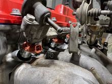 fuel rail and injectors in