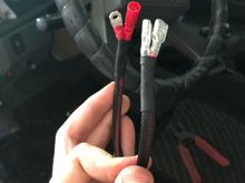 made up a quick pigtail / adaptor to run from the oem plugs to the new outlet 