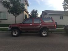 After OME Springs installed!  I did turn up the torsion bars ten full turns.  I believe I have about a two inch lift from the springs and about another inch maybe on the bars.