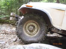 some tire flex visible