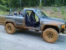 after pulling out a jeep