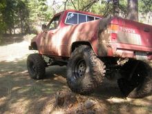 When we first built her, just springs and body lift