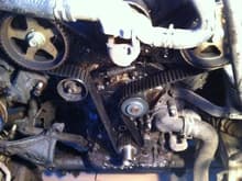 Water pump and timing belt replacement. 1st in probably 150000kms and 5 years.