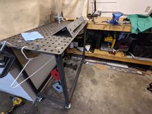 The first two pieces tacked together