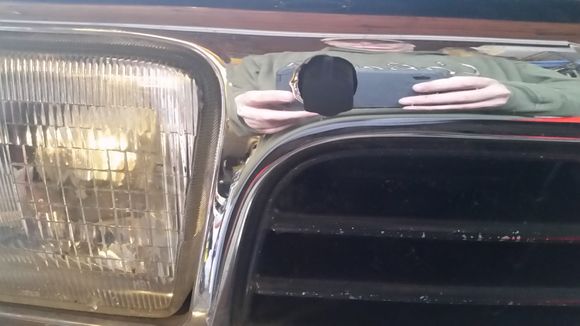 Added the connector through the grill (grill will be replaced down the road)