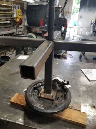 Bolted to backing plate